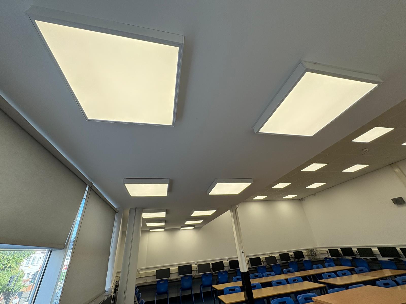 Ceiling rose and light fitting